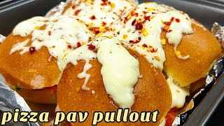 pizza pav pullout  cheese pav pullout  pizza in pav  पिज़्ज़ा पाव पुल्लआउट एक नई और लाजवाब रेसिपे [upl. by Senalda18]