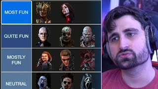 Otzs favorite Killers in DBD personal fun tierlist 750 [upl. by Saleem14]