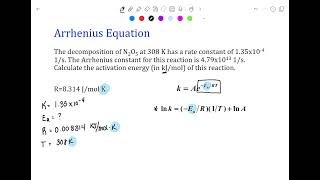 The Arrhenius Equation and Catalysts [upl. by Bonney136]