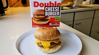 IM NEW DOUBLE CHEESE BURGER REVIEW ALDI [upl. by Terb]