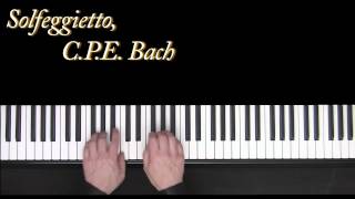 Solfeggietto  CPE Bach  piano  Frederic Bernachon [upl. by Etnomal454]