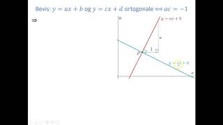 Analytisk Geometri  Bevis Ortogonale linjer uden vektorregning [upl. by Akiam517]