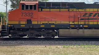 BNSF 7332 NB Manifest HNTWSUP In Isanti MN 72723 [upl. by Atela]