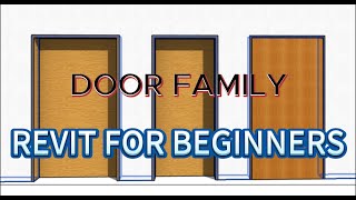 Revit Door Family  Revit for beginners  Creating Doors Family  How to Create Door Family [upl. by Aiepoissac]