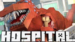 Minecraft Mods Hospital  TRex Dinosaur Breaks Shins in Mod Crash Atlantis Roleplay 18 [upl. by Claire386]