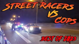 Street Racers VS Cops The Craziest ILLEGAL Street Races Of 2023  HUGE Crashes [upl. by Bettzel385]