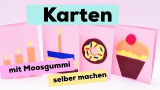 Geburtstagskarten basteln  süße DIY Geschenkideen 🍩 [upl. by Euqinobe]