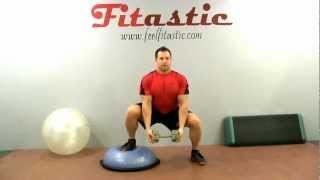 Bosu Ball Dumbbell Unilateral Squat [upl. by Odlonra]