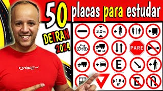 Sinalização de transito placas 50 placas para decorar [upl. by Yahsel]