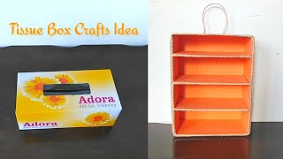 DIY Tissue Box Crafts Idea I Best Out of Waste I Organizer I Cardboard Box Crafts Idea [upl. by Araz]