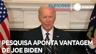 Pesquisa aponta vantagem de 4 pontos de Joe Biden [upl. by Enilekaj355]