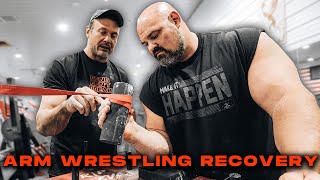 DEVON LARRATTS ARM WRESTLING RECOVERY ROUTINE  RAW TRAINING VIDEO [upl. by Liuka]