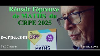 CRPE 2025 PRÉPARATION À LÉPREUVE DE MATHS [upl. by Ahseekat64]