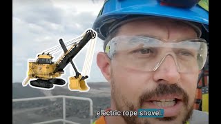 Electric rope shovel staying cool in 28 degrees Celsius [upl. by Strong]