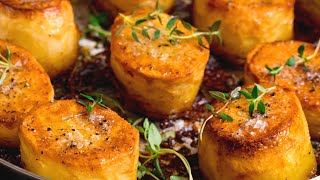 My Favourite Way To Cook Potatoes  Easy Fondant Potatoes Recipe [upl. by Ahsiuqal965]