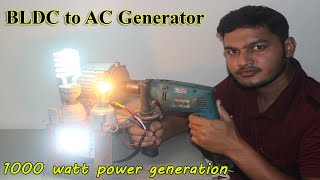 How to make AC generator with BLDC motor 220v 1000 Watt [upl. by Graaf]