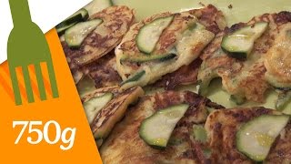 Recette de Galettes de courgette à la feta  750g [upl. by Ateekal]