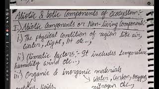 ABIOTIC amp BIOTIC FACTORS EFFECTING ECOSYSTEM  ENVIRONMENTAL STUDIES [upl. by Nyloj616]