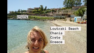 amazing Loutraki Beach near Chania  Crete  GREECE 2021 [upl. by Esineg]