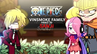 VINSMOKE FAMILY react to SANJI  🇺🇸🇧🇷  GACHA ONE PIECE🏴‍☠️ [upl. by Stochmal]