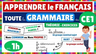 Apprendre TOUTE la GRAMMAIRE du CE1 en 1 heure [upl. by Ahso]