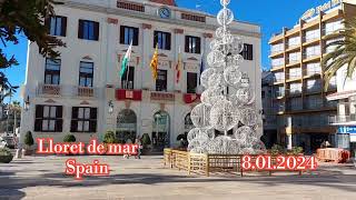 Жизнь в городе после Новогодних праздников  Lloret de mar Spain [upl. by Droflim]