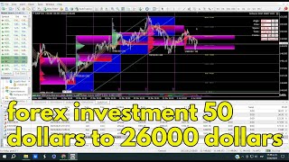 Forex robot profit multiplier from 50 dollars to 26000 dollars in two weeks  automated scalping [upl. by Aynik]