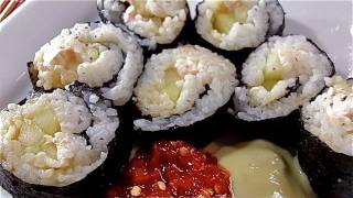 Easy Homemade Sushi Rolls Philly Roll [upl. by Gayner877]