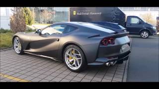 Ferrari 812 SUPERFAST COLD START UP AND ACCELERATION SOUND [upl. by Oballa]