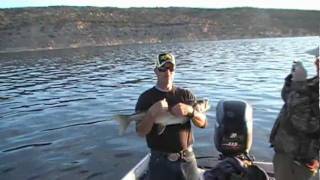 Big Mackinaw Lake Trout on Flaming Gorge 62410 [upl. by Anyat]