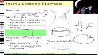 AEE462 Lecture 3 Part B  Parameters of Elliptic and Hyperbolic Motion [upl. by Emirak218]