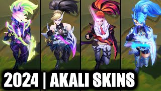 ALL AKALI SKINS SPOTLIGHT 2024  League of Legends [upl. by Barsky]