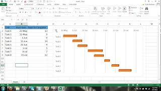 Gantt Chart Excel Tutorial  How to make a Basic Gantt Chart in Microsoft Excel [upl. by Gemperle]