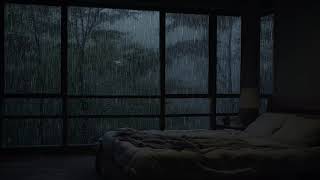 Rain Sounds For Sleeping  Heavy Rain On Window Overlooking The Forest Fall Into Good Nights Sleep [upl. by Tihor]