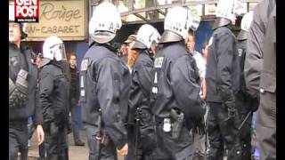 Polizeieinsatz vor dem Derby FC St Pauli  HSV [upl. by Annavas]