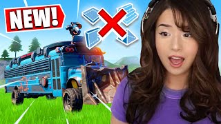 You can DRIVE the Fortnite Battle Bus  Pokimane [upl. by Sibbie611]