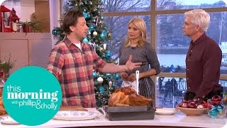 Jamie Oliver Demonstrates How to Carve a Turkey  This Morning [upl. by Dolli609]