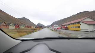 Drive around Longyearbyen Svalbard [upl. by Dallon]