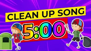 CLEAN UP SONG 5 MINUTES Countdown For Kids [upl. by Siuqramed509]