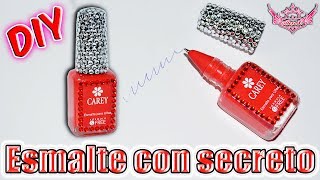 ♥ Tutorial Esmalte ó Pintauñas con Secreto  Bolígrafo Muy Fácil ♥ [upl. by Nicoli]