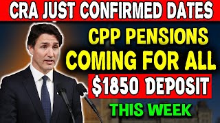 CRA Issued new Deposit Dates 1850 Extra Coming Directly Into Seniors Account  CPP Increase 2024 [upl. by Tanner]