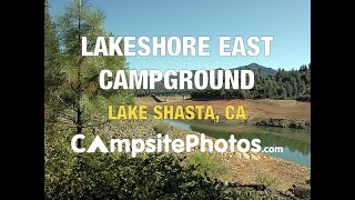 Lakeshore East Campground Lake Shasta California Campsite Photos [upl. by Hepsiba]