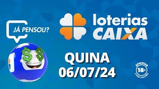 Resultado da Quina  Concurso nº 6474  06072024 [upl. by Centonze]