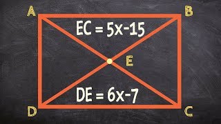 How to find the missing value using the diagonals of a rectangle [upl. by Kina534]