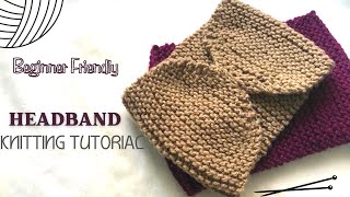 Knitting a headband for beginners  Free pattern and tutorial [upl. by Nihahs960]