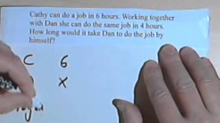 Rational Equations Word Problems part 1 07032a [upl. by Naashar]