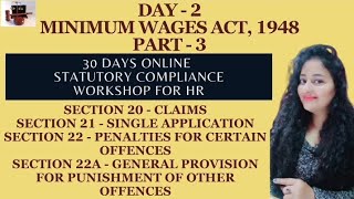 Minimum Wages Act 1948  Day  2  Part 3 minimumwages statutorycompliance hr readytogetupdate [upl. by Joel]