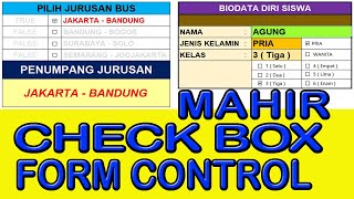 Cara Mudah Check Box Form Control [upl. by Volotta160]