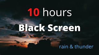 10 Hrs NO ADS of Light Rain and Thunder with Black Screen [upl. by Nezam132]