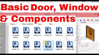 Door Window amp component Families  Revit Architecture 2017  Basics Easy TutorTAMIL  L5 [upl. by Nas319]